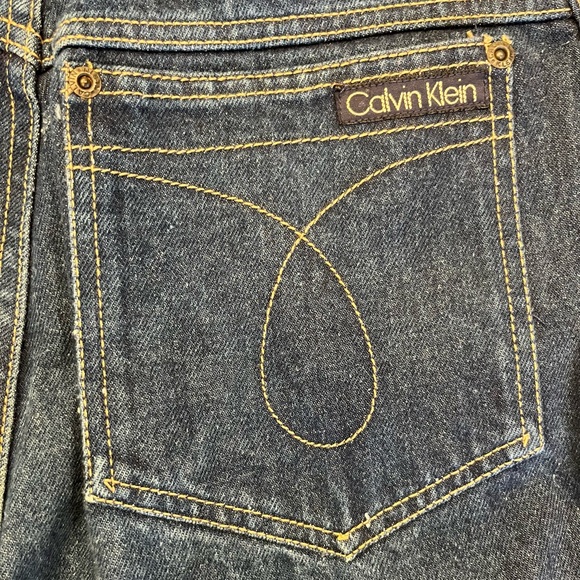 Vintage late 70s or early 80s dark-denim jeans by Calvin Klein (black tag) - Picture 1 of 8